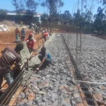 3- SL PS, filling bottom tie beams with cement