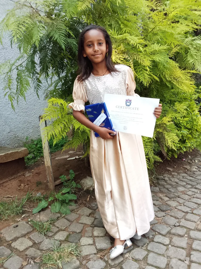 1 student finished 1st of her class!