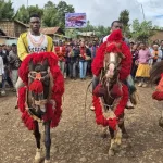 1 horsemen preceeding short parade to the school